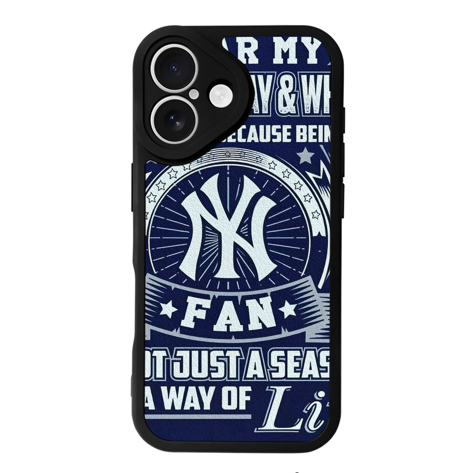New York Yankees 194 IPhone 16 Silicone Leather Case – UV Print, Lambskin Texture – Perfect Fit, Wireless Charging Compatible, Scratch Resistant, Precise Cutouts – Stylish Protection For IPhone 16